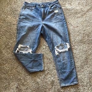 American eagle distressed mom jean